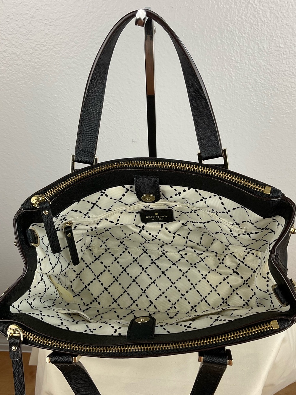 Kate Spade Newbury Lane Loden structured black‎ handbag - Picture 6 of 14